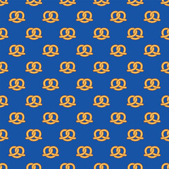 Seamless Pattern of Pretzel Illustration.