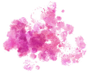 水彩タッチの手描きでピンク色の水しぶきテクスチャーベクター素材