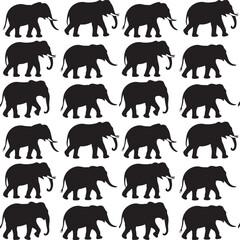 Walking Elephant with Raised Trunk Silhouette

Mother and Baby Elephant Vector Scene

Decorated Indian Elephant Silhouette Design

Elephant in Savannah Vector Art

Elephant Herd Silhouette at Sunset