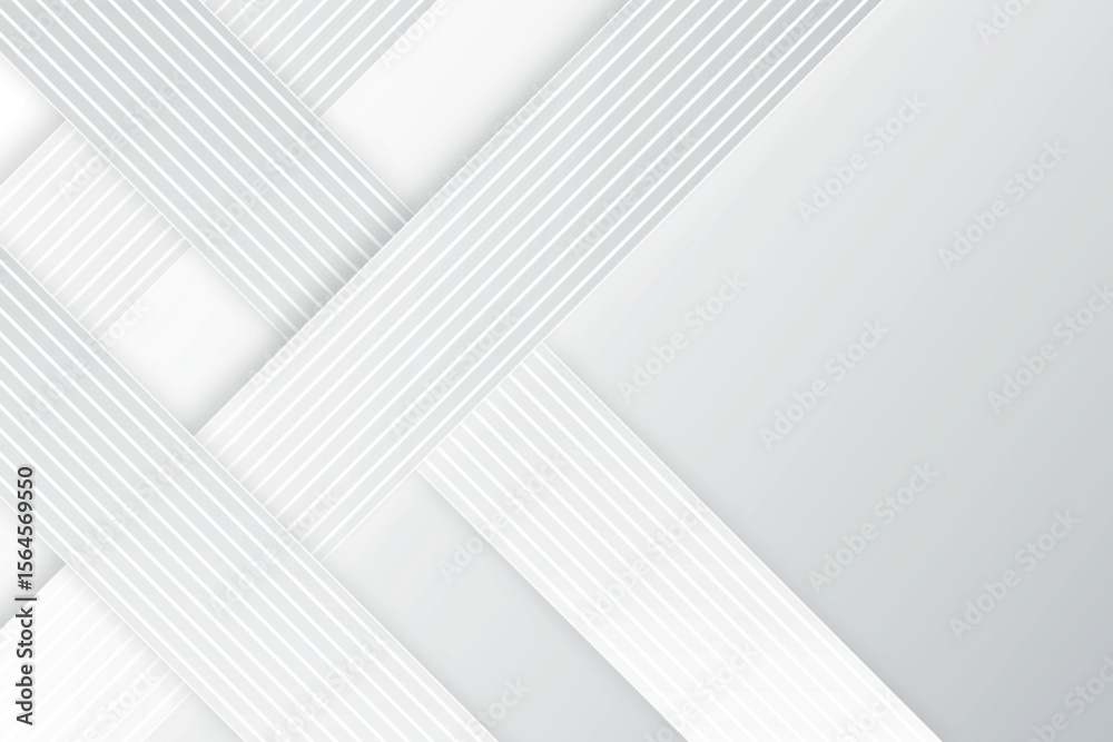 Poster Abstract background with white diagonal lines and overlapping shapes isolated on transparent background