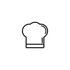 Culinary Delights Chef Hat Icon Design, Simple Line Art Illustration