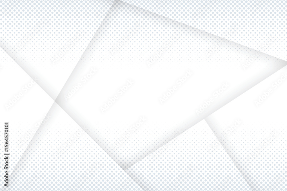 Poster abstract white background with geometric shapes and halftone pattern isolated on transparent backgro