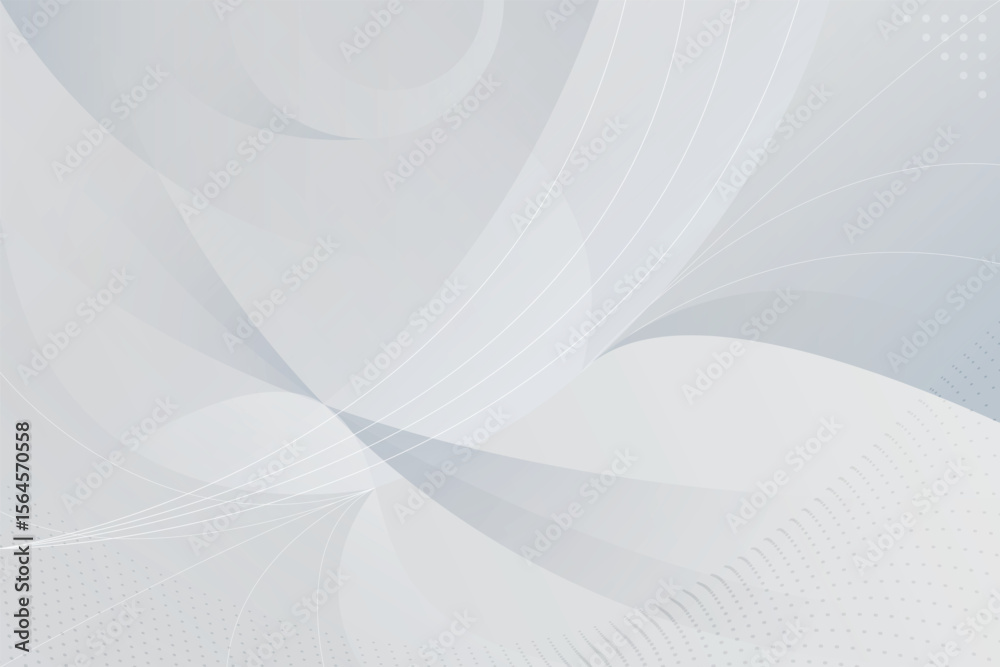 Poster abstract white background with flowing lines and subtle light effects isolated on transparent backgr