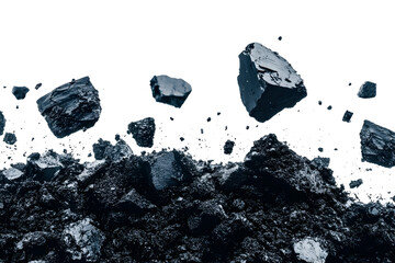 Black gold: A dramatic display of coal, illuminating the power of natural energy