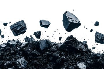 Black gold: A dramatic display of coal, illuminating the power of natural energy