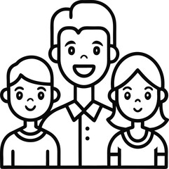 happy family cartoon illustration