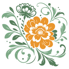 abstract floral composition featuring leafy botanical elements for fashion and soft interior textile displays

