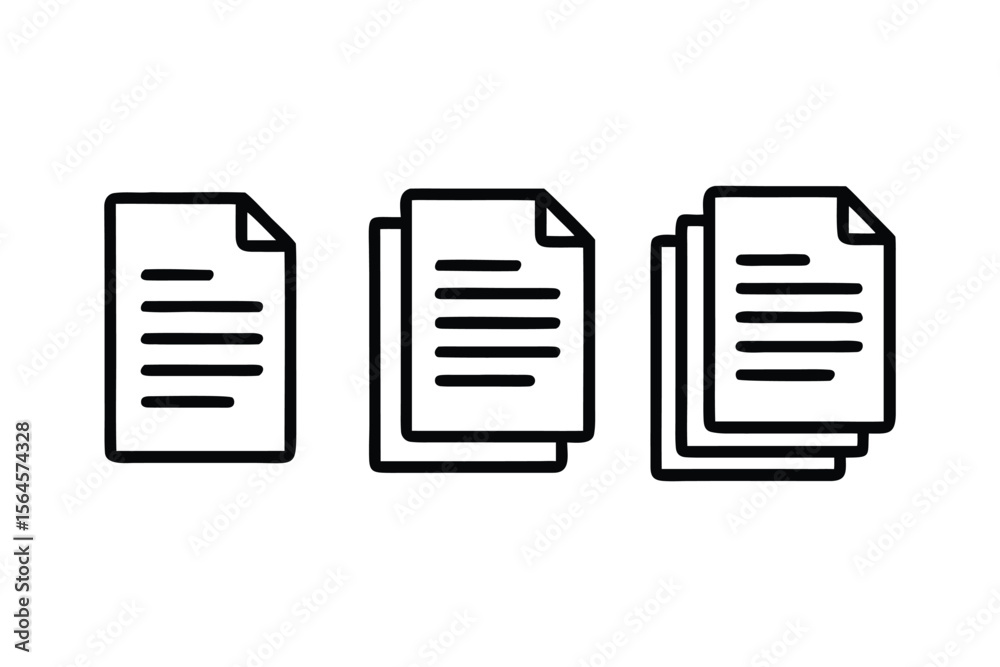 Poster neat stack of papers documents or files representing organization efficiency and streamlined informa