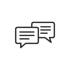 Sleek Communication Icon Representing Chat Bubbles and Modern Dialogue for Digital Interfaces and User Experience Design with a Minimalist Aesthetic