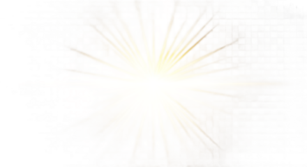Radiant Yellow Starburst Light Effect with Vibrant Rays and Lens Flare on Black Background Isolated Transparent Background
