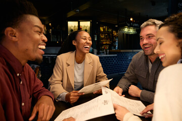 A group friends deciding what they would like to drink