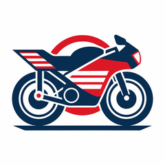 motorcycle on a blue background