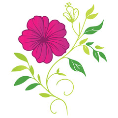 sketch style artwork of botanical blossom and leafy vines with elegant simplicity for modern decor themes

