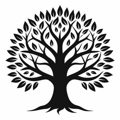 vector tree silhouette