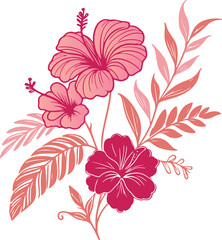 minimal floral artwork featuring cotton flower and leafy accents in a simple elegant botanical arrangement

