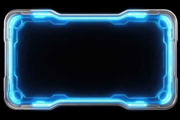 Futuristic glowing screen border design.