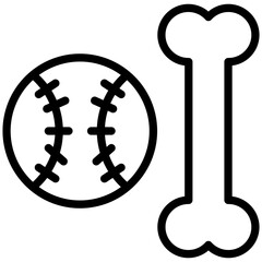 pet toys line icon