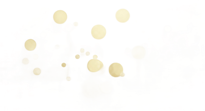 Abstract Composition Of Organic Shapes In Yellow And Red With Soft Blurs Against Black Background Isolated Transparent Background - Powered by Adobe