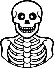 Human Skeleton Torso Illustration