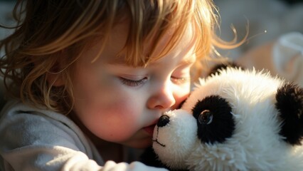 Children and Panda Art Scene