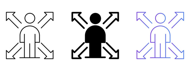 Business Opportunity Icon – Line, Glyph & Gradient Style