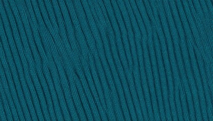 Close Up View Of Teal Ribbed Fabric Texture Seamless Background