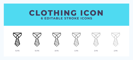 Clothing icon. Regular line. Thin line. Bold line. Vector illustration.