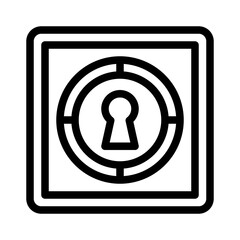 keyhole line icon