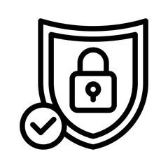 safe lock line icon