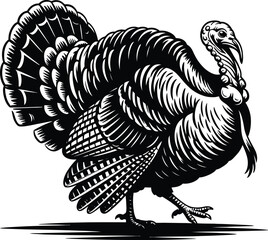 Vector black silhouette of a animals on a white background