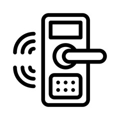 smart lock line icon