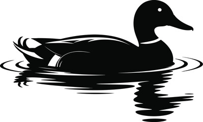 Vector black silhouette of a animals on a white background