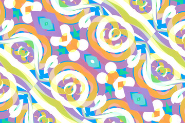 Fototapeta premium gradient line art pattern of indonesian culture traditional tenun batik ethnic dayak ornament 