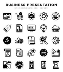 Business Presentation icon pack for your website. mobile. presentation. and logo design.