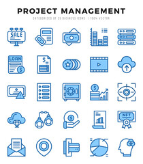 Project Management icons set. Vector illustration.