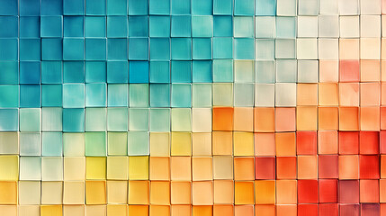 colorful wooden wall texture with a vibrant gradient, an abstract acoustic panel design