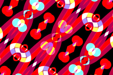 gradient line art pattern of indonesian culture traditional tenun batik ethnic dayak ornament	