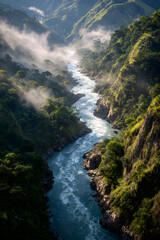 Eternal Dance of the Untamed River: A Symphony of Nature's Wild Majesty