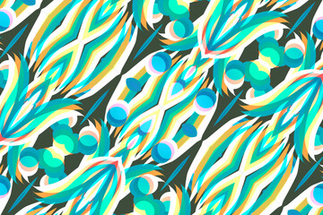 gradient line art pattern of indonesian culture traditional tenun batik ethnic dayak ornament	