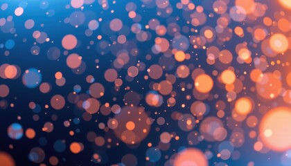Colorful bokeh lights with vibrant circles in blue and orange tones creating a dreamy and abstract background for various creative projects and designs