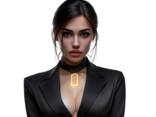 Futuristic businesswoman urban environment portrait photography modern style confident aesthetic