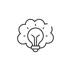 Thinking icon design with white background stock illustration
