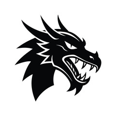 Aggressive Dragon Head Vector Illustrations