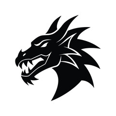 Aggressive Dragon Head Vector Illustrations
