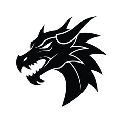 Aggressive Dragon Head Vector Illustrations
