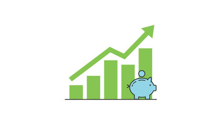 business graph with arrow