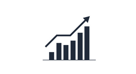 business graph with arrow