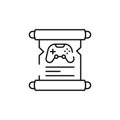 Quest icon design with white background stock illustration