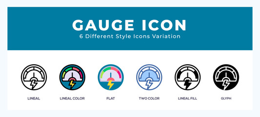 Gauge symbol. vector icon symbol. logo illustration. vector graphics