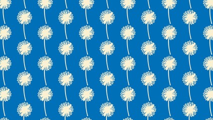 vector seamless dandelions pattern multicoloured © SEEDPULSE